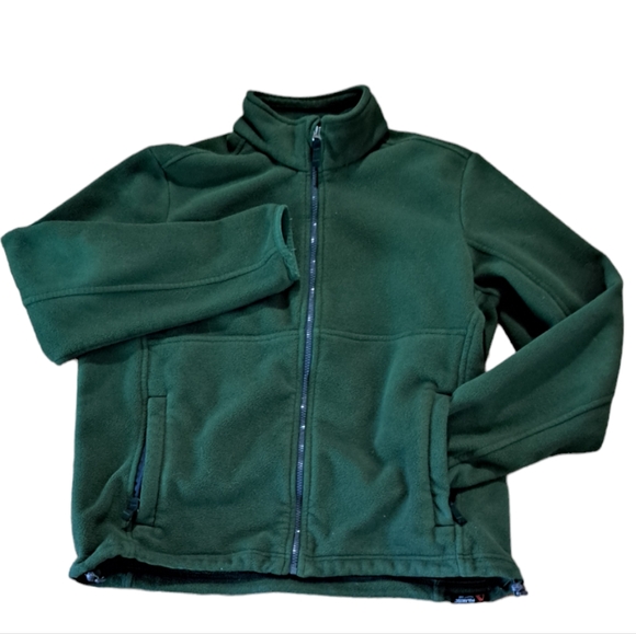 Lands' End Other - LANDS END MEN'S SIZE MEDIUM GREEN LONG SLEEVE SIDE ZIP POCKET FLEECE JACKET
